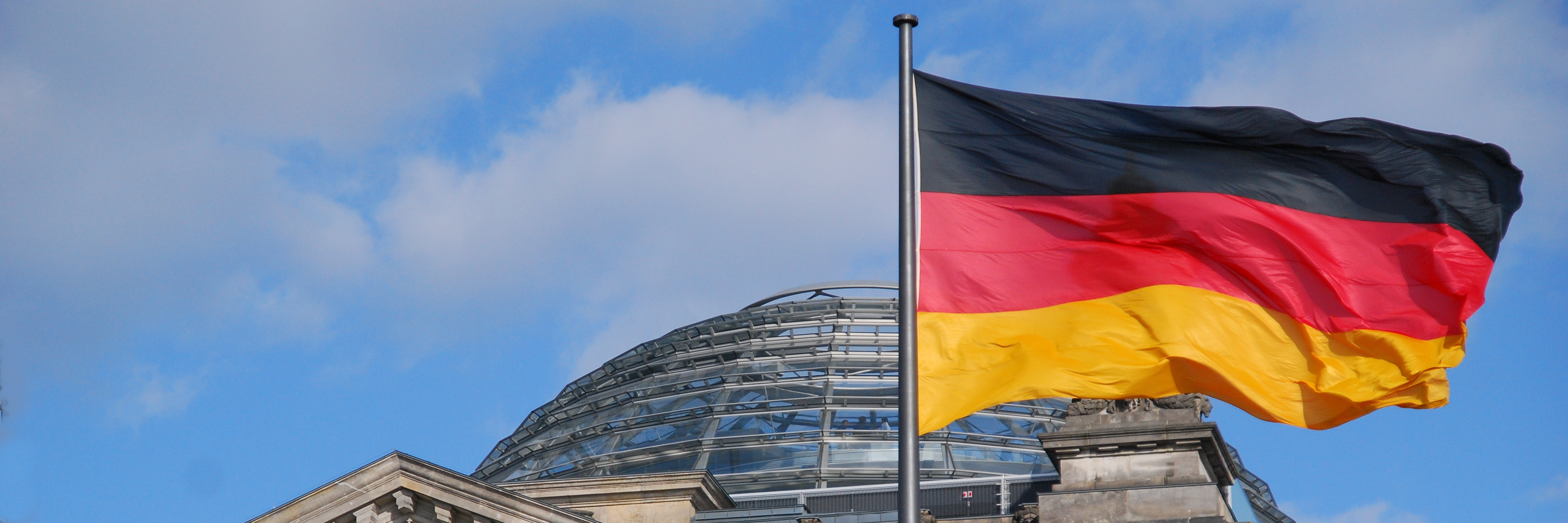 Germany flag in front of Reichstag